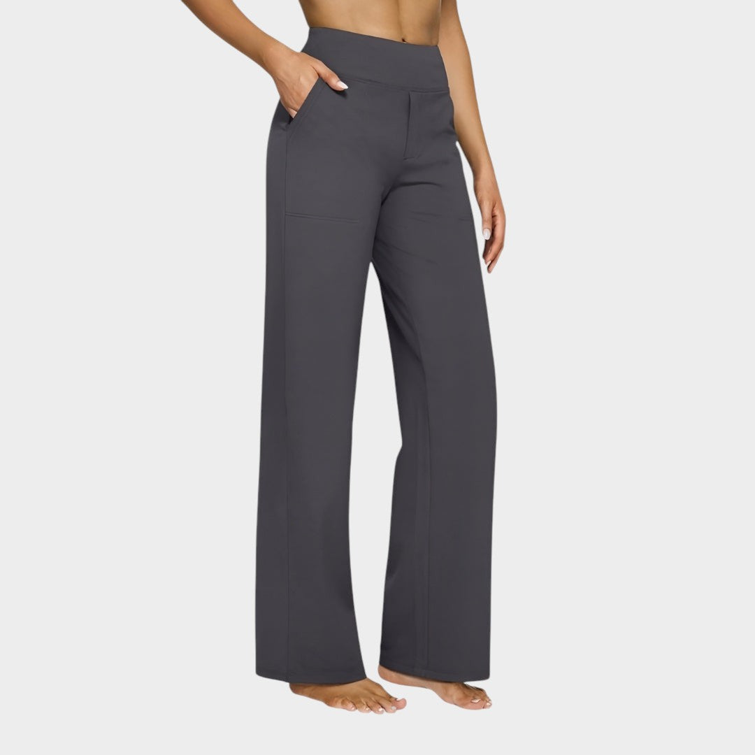 Calista™ | Pantalones de mujer de pierna ancha color marrón