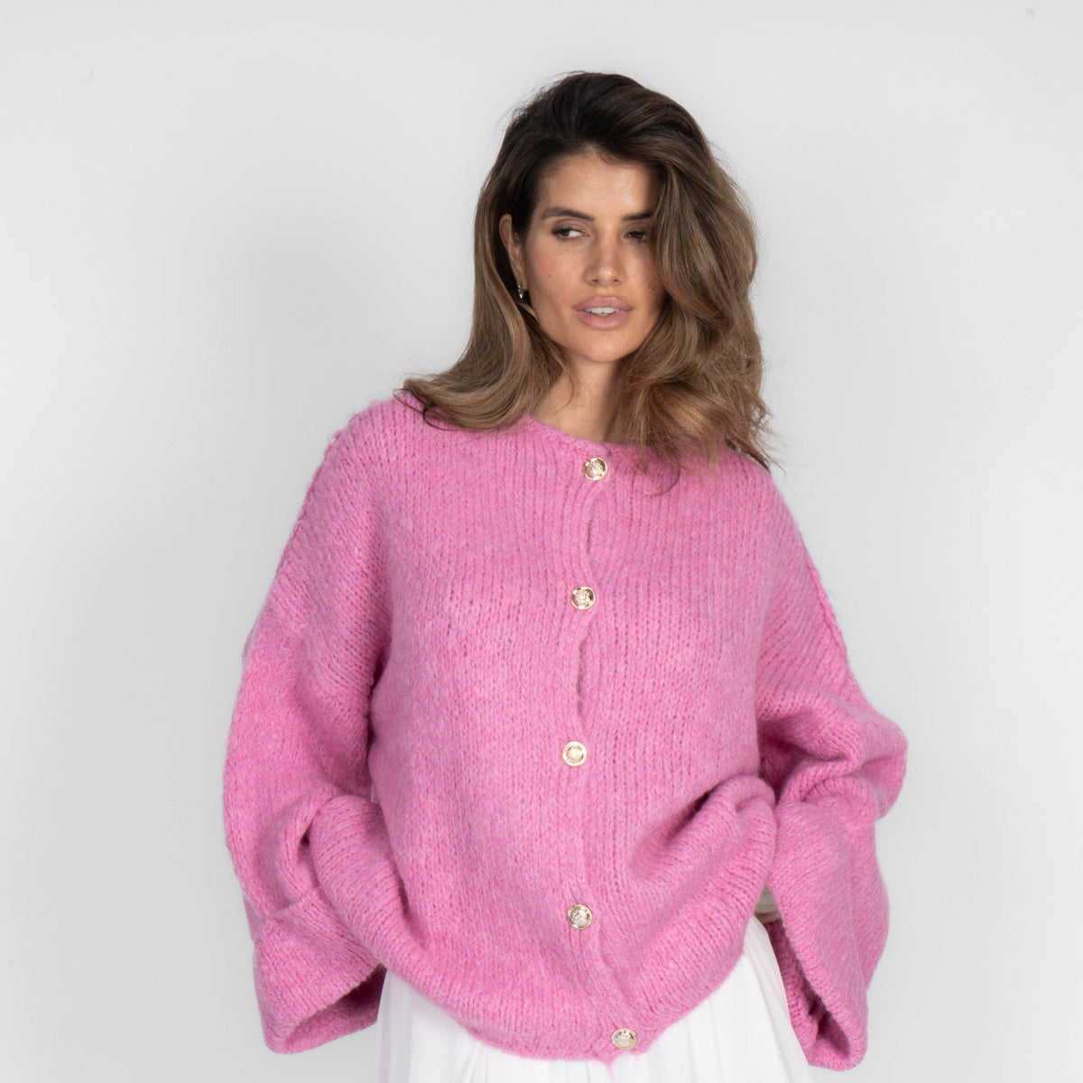 Cárdigan oversize de manga suave