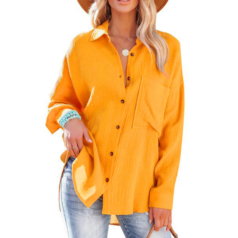 Madelyn | Blusa Casual Abotonada de Manga Larga
