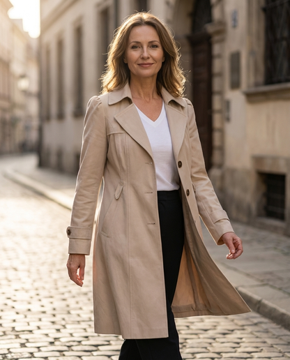 Inés™ | Abrigo Vintage Elegante con Botones