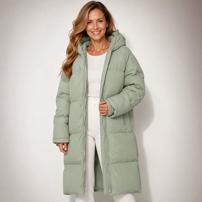 Claire™ | Abrigo largo acolchado elegante
