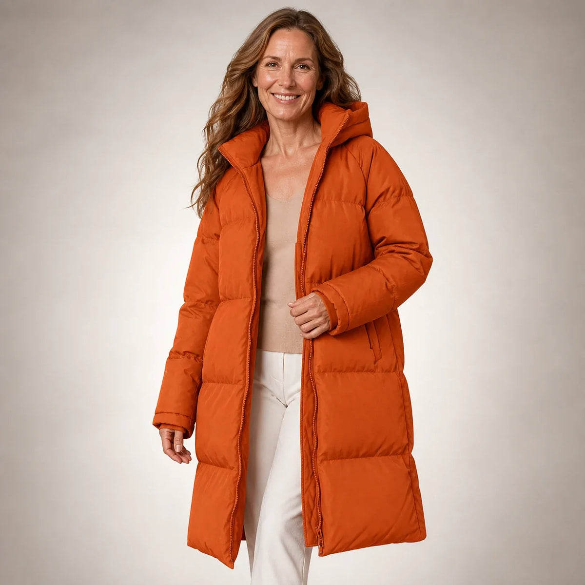 Claire™ | Abrigo largo acolchado elegante