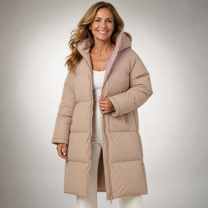 Claire™ | Abrigo largo acolchado elegante